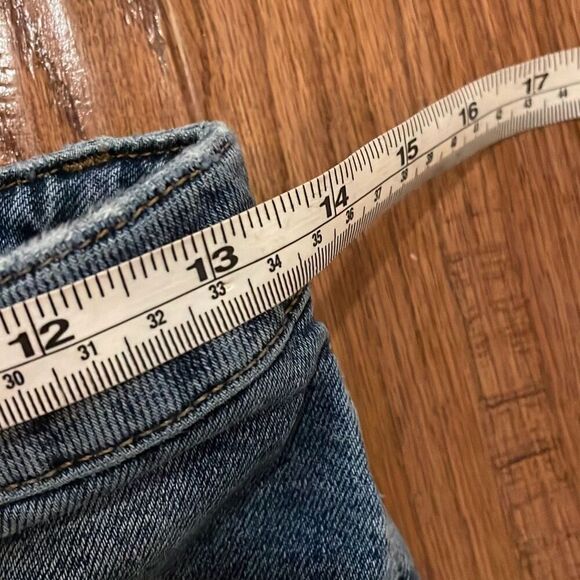 Zara high rise medium wash raw hem skinny jean 6 - Picture 7 of 10